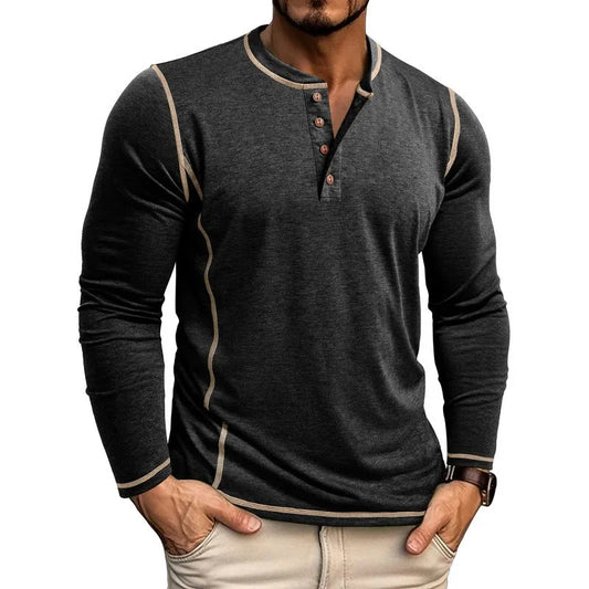 Vance Astor Henley Neck Uzun Kollu T-shirt