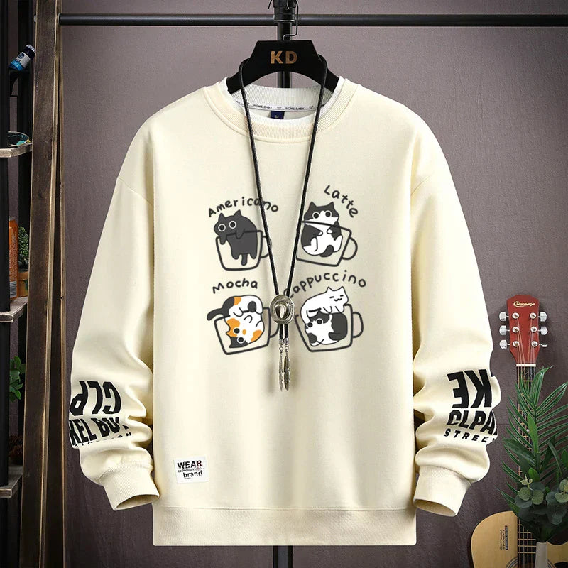 Vance Astor Kahve Desenli Sweatshirt