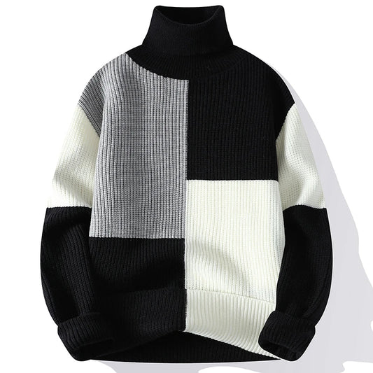 VANCE ASTOR Patchwork Balıkçı Yaka Kazak