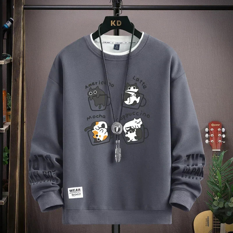 Vance Astor Kahve Desenli Sweatshirt