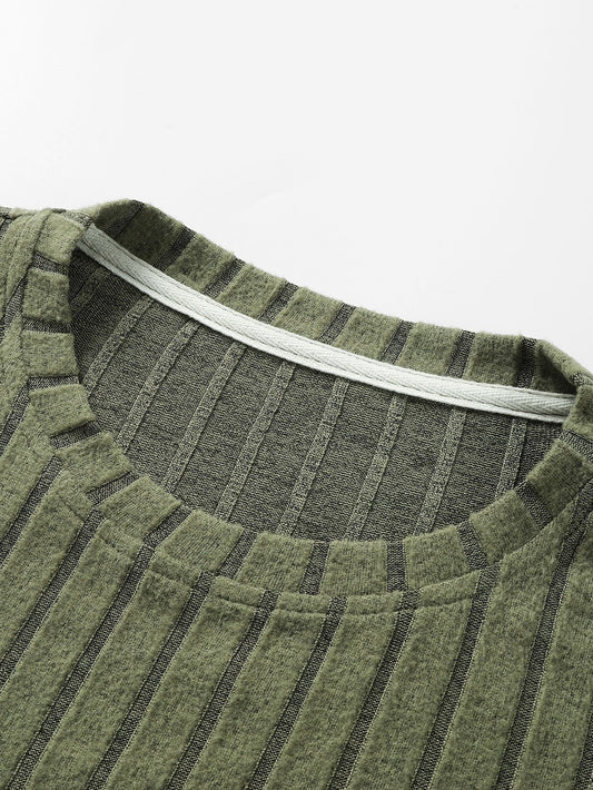 Vance Astor Knit Ribbed Sweatshirt