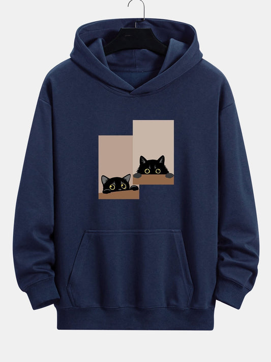 Vance Astor Black Cat Staring Hoodie