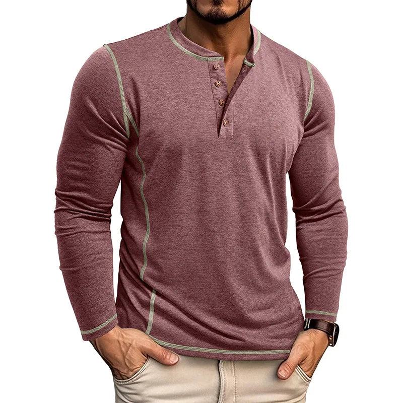 Vance Astor Henley Neck Uzun Kollu T-shirt