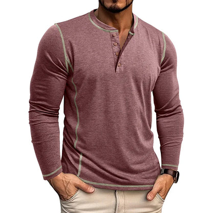 Vance Astor Henley Neck Uzun Kollu T-shirt