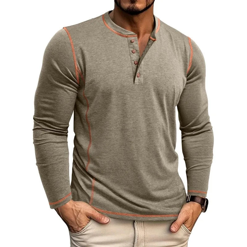Vance Astor Henley Neck Uzun Kollu T-shirt