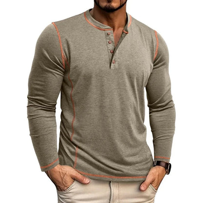 Vance Astor Henley Neck Uzun Kollu T-shirt