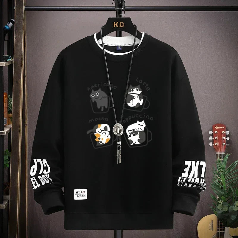 Vance Astor Kahve Desenli Sweatshirt