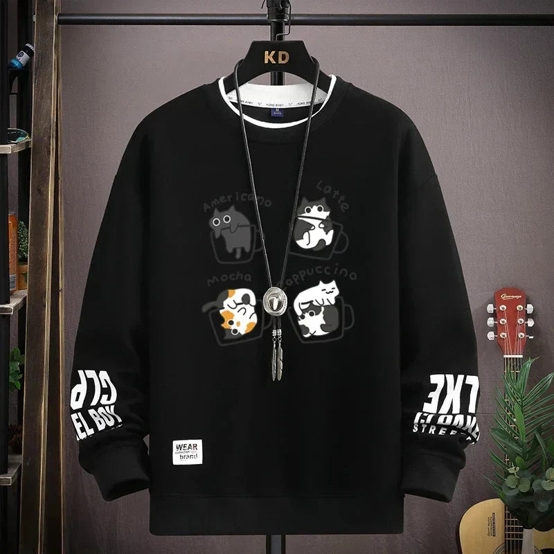 Vance Astor Kahve Desenli Sweatshirt