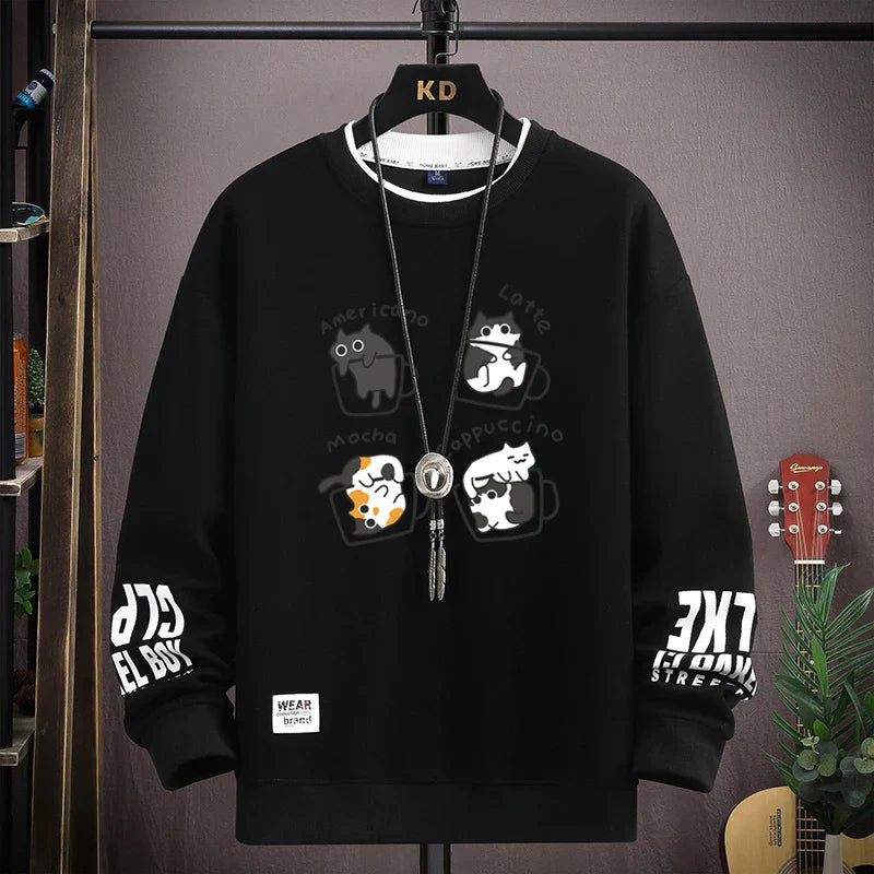 Vance Astor Kahve Desenli Sweatshirt