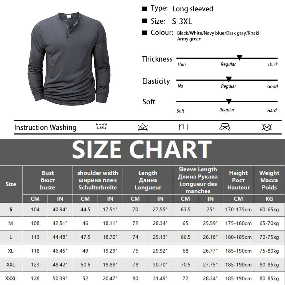 Vance Astor Uzun Kollu Henley T-shirt