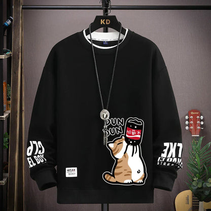 Vance Astor Kedi Desenli  Sweatshirt