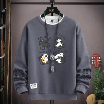 Vance Astor Kahve Desenli Sweatshirt