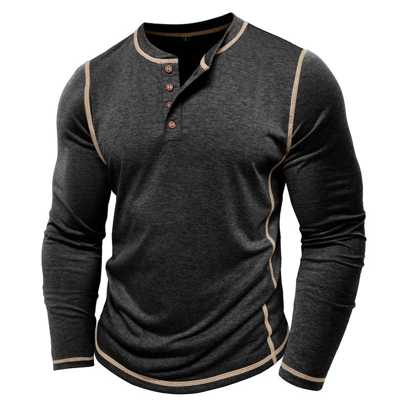 Vance Astor Henley Neck Uzun Kollu T-shirt