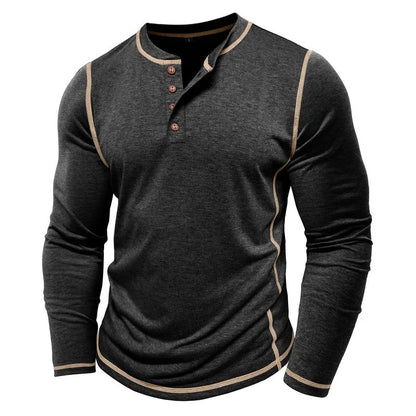 Vance Astor Henley Neck Uzun Kollu T-shirt