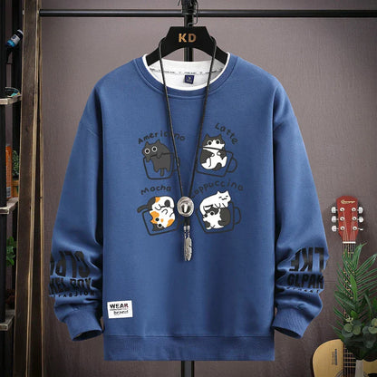 Vance Astor Kahve Desenli Sweatshirt
