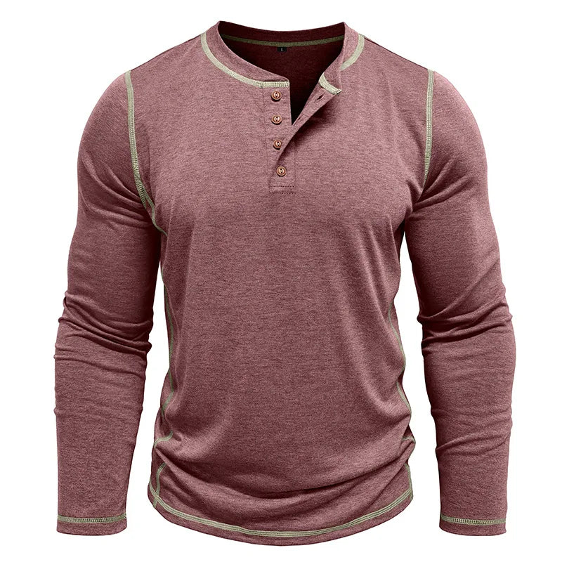 Vance Astor Henley Neck Uzun Kollu T-shirt