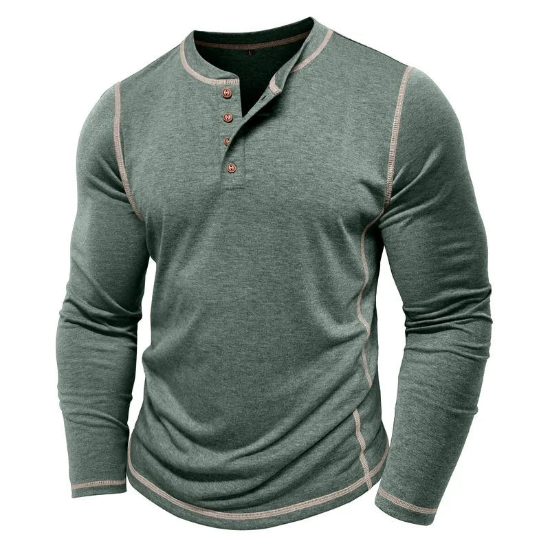 Vance Astor Henley Neck Uzun Kollu T-shirt