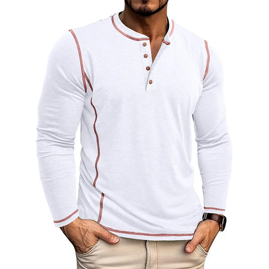 Vance Astor Henley Neck Uzun Kollu T-shirt