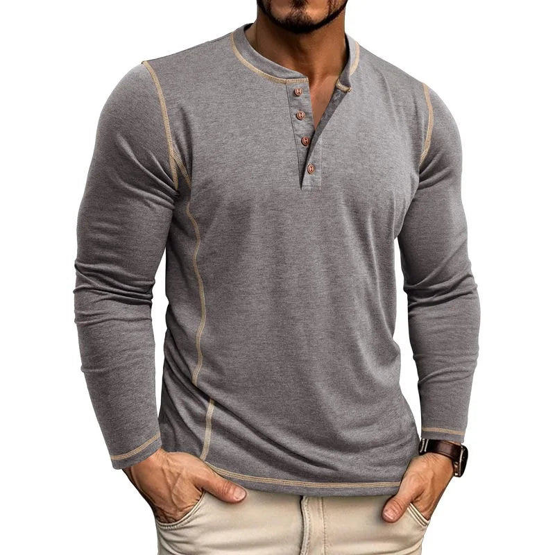 Vance Astor Henley Neck Uzun Kollu T-shirt