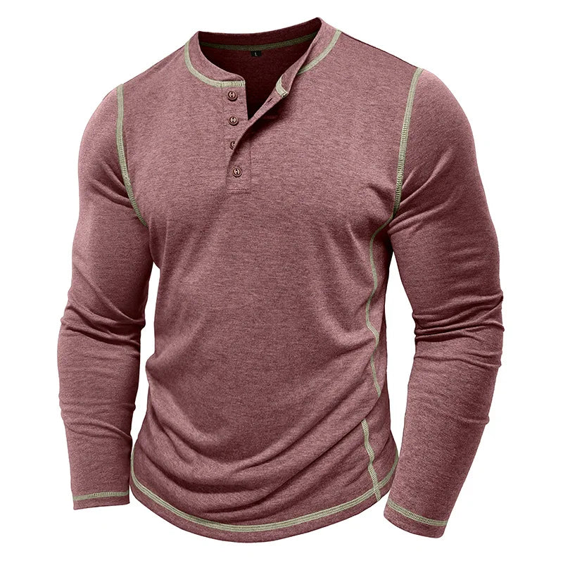 Vance Astor Henley Neck Uzun Kollu T-shirt