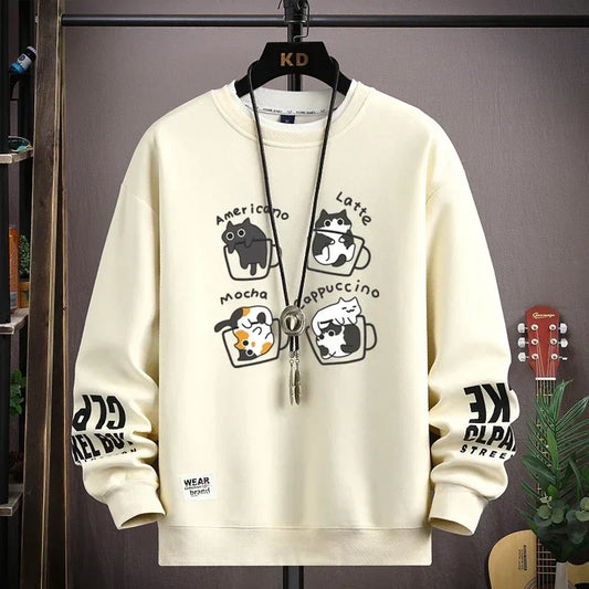 Vance Astor Kahve Desenli Sweatshirt