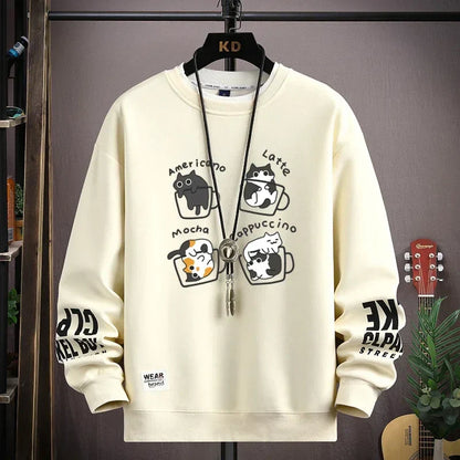 Vance Astor Kahve Desenli Sweatshirt