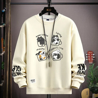 Vance Astor Kahve Desenli Sweatshirt