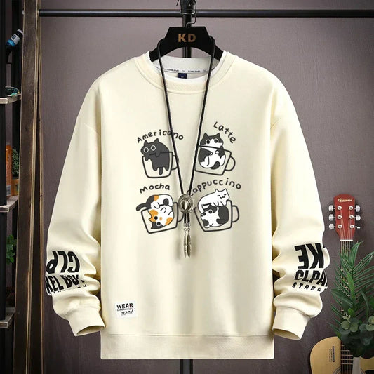 Vance Astor Kahve Desenli Sweatshirt