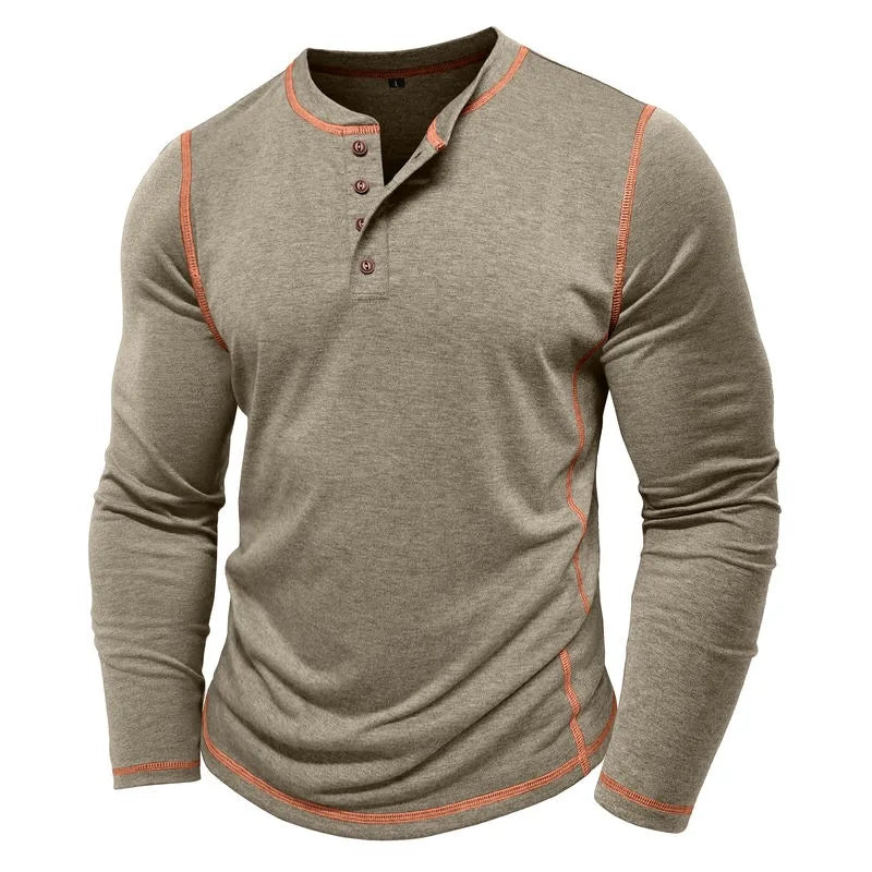 Vance Astor Henley Neck Uzun Kollu T-shirt