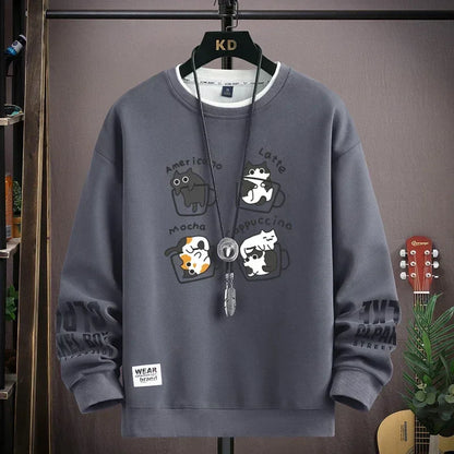 Vance Astor Kahve Desenli Sweatshirt
