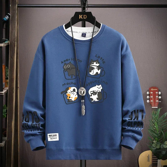 Vance Astor Kahve Desenli Sweatshirt