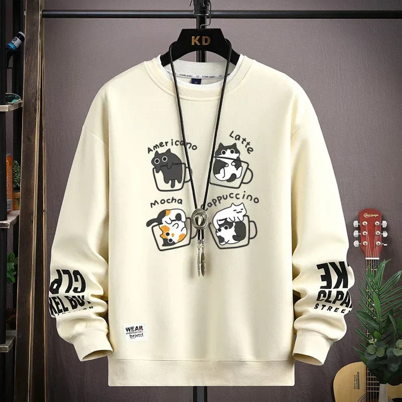 Vance Astor Kahve Desenli Sweatshirt
