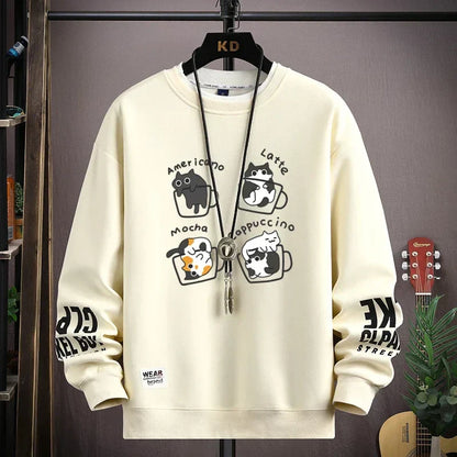 Vance Astor Kahve Desenli Sweatshirt