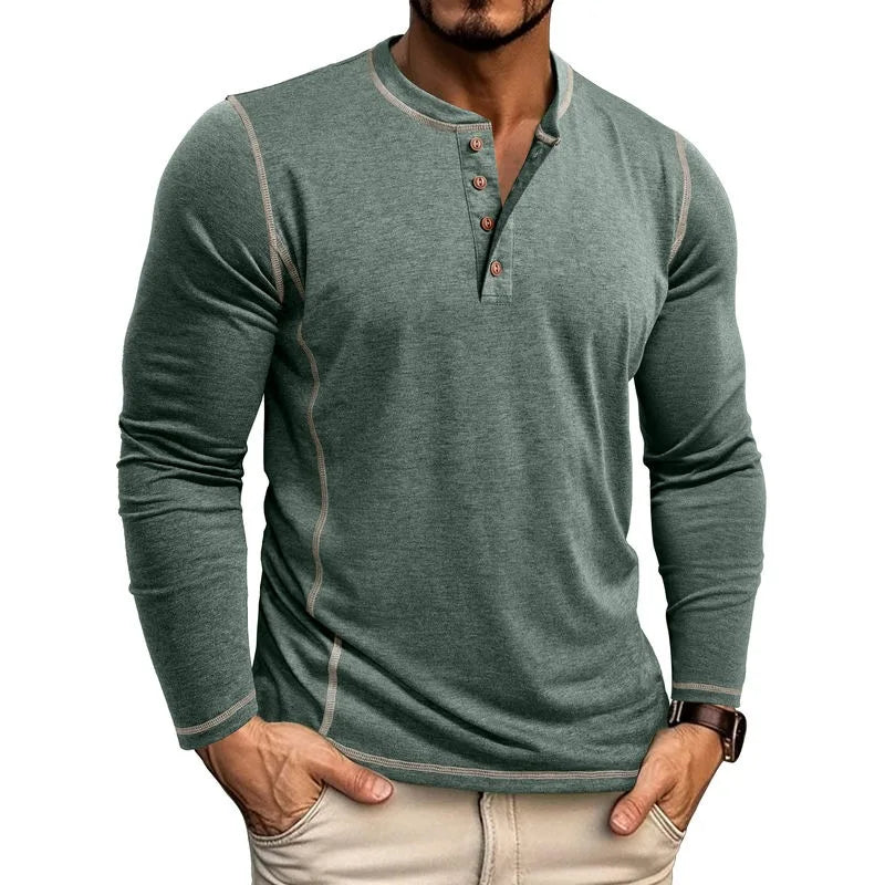 Vance Astor Henley Neck Uzun Kollu T-shirt