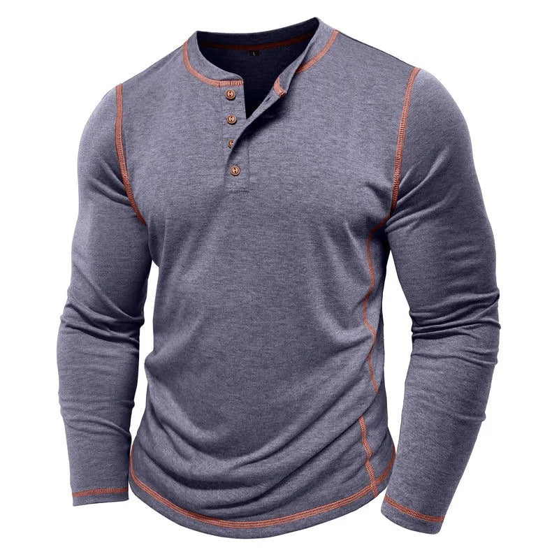 Vance Astor Henley Neck Uzun Kollu T-shirt