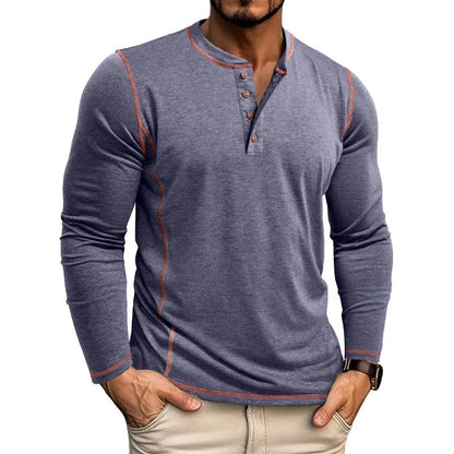 Vance Astor Henley Neck Uzun Kollu T-shirt