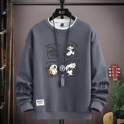 Vance Astor Kahve Desenli Sweatshirt