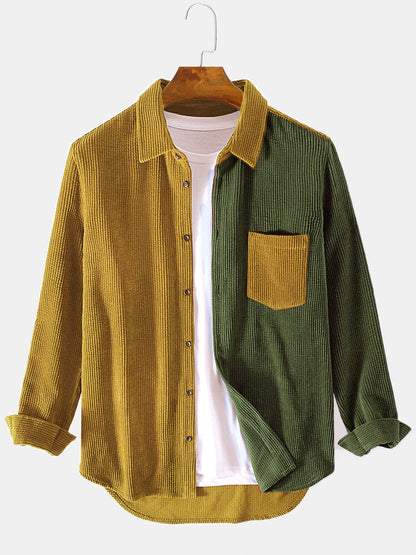 Vance Astor Corduroy Patchwork Gömlek
