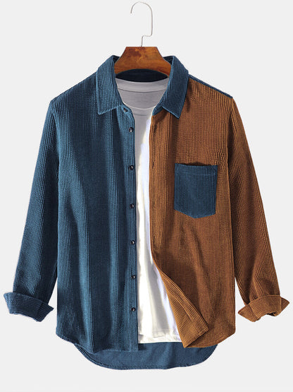 Vance Astor Corduroy Patchwork Gömlek