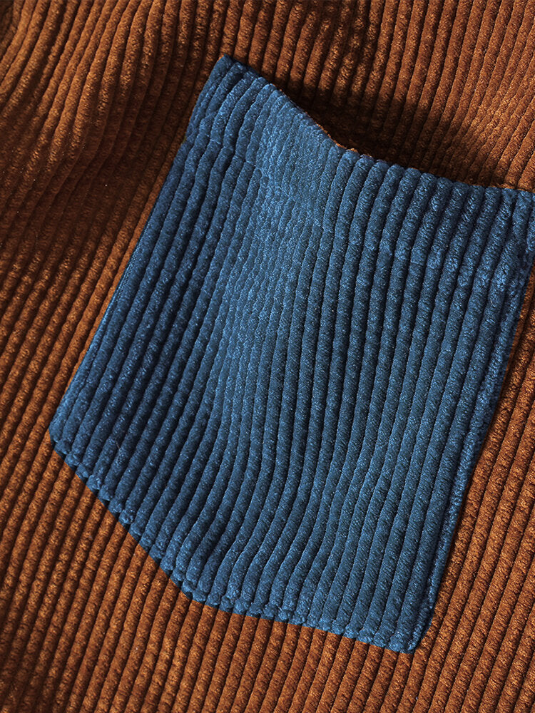 Vance Astor Corduroy Patchwork Gömlek