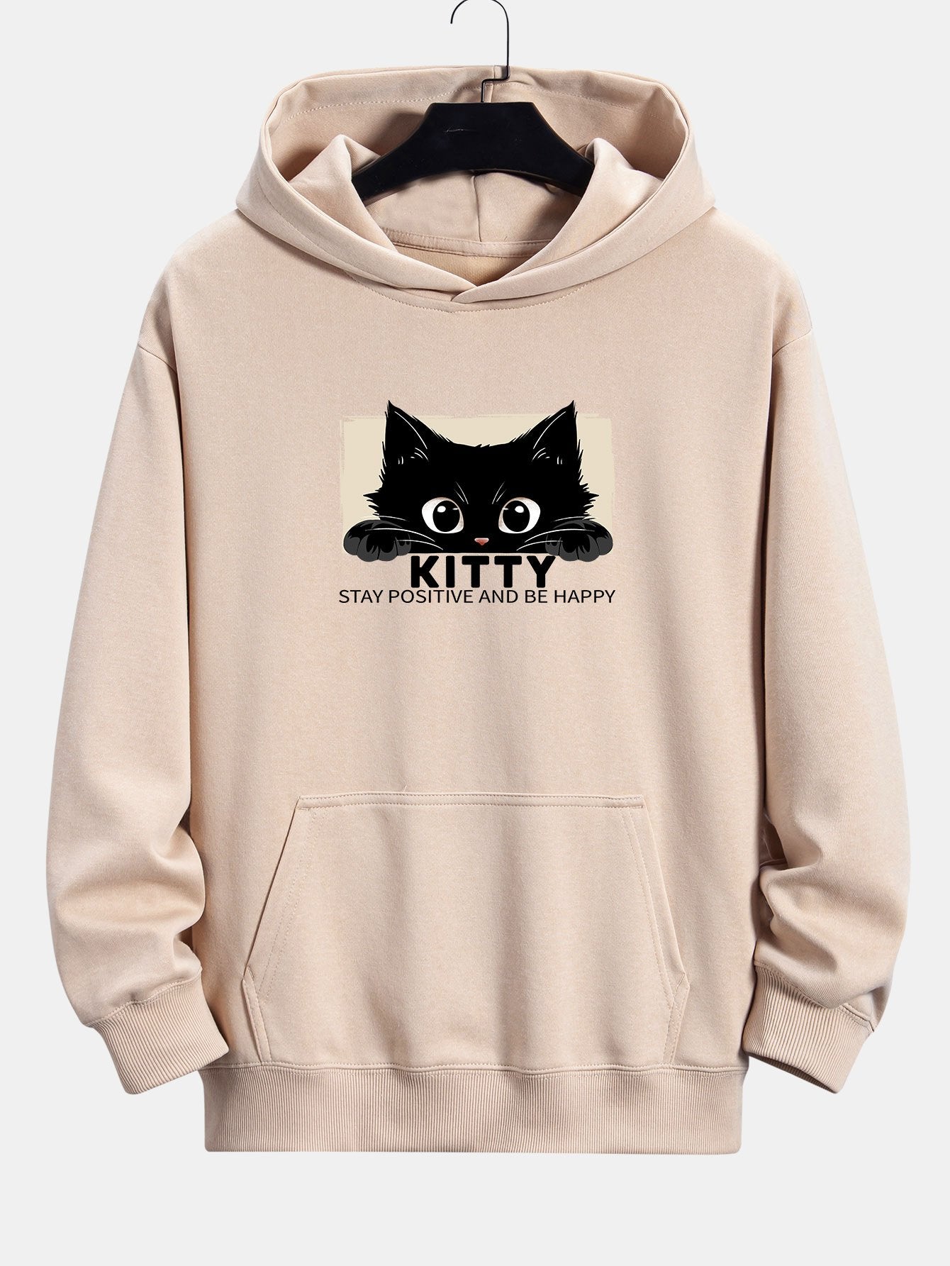 Vance Astor Black Cat Print Hoodie