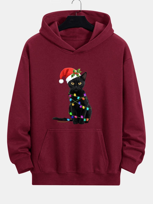 Vance Astor Christmas Lights Cat Hoodie