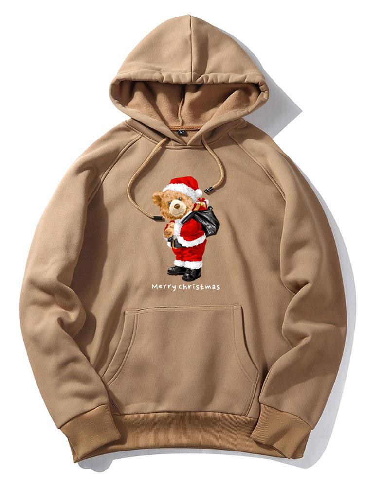 Vance Astor Christmas Bear Print Hoodie