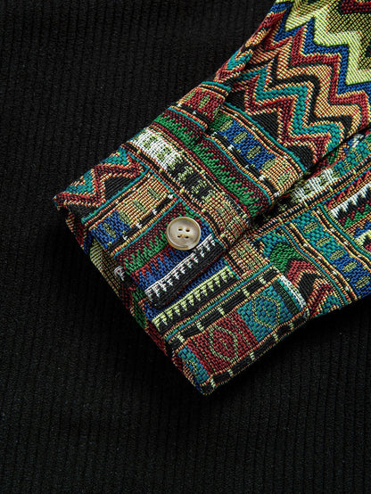 Vance Astor Ethnic Geometric Gömlek Ceket