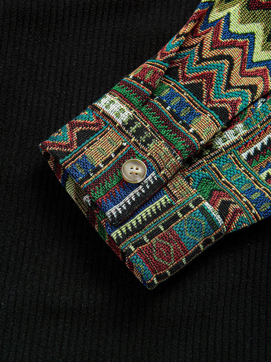 VANCE ASTOR Ethnic Geometric Gömlek Ceket