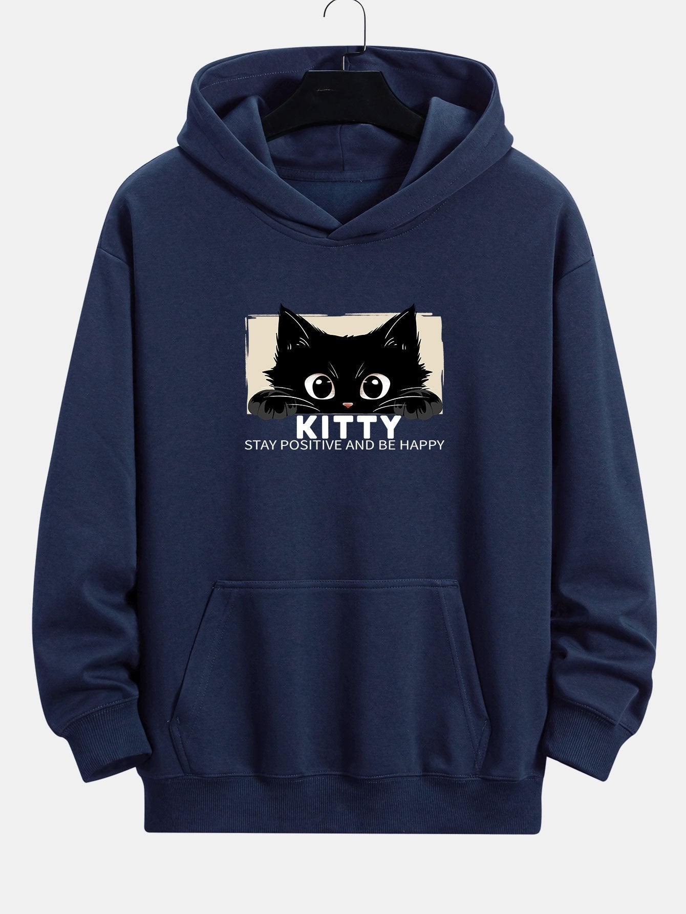 Vance Astor Black Cat Print Hoodie