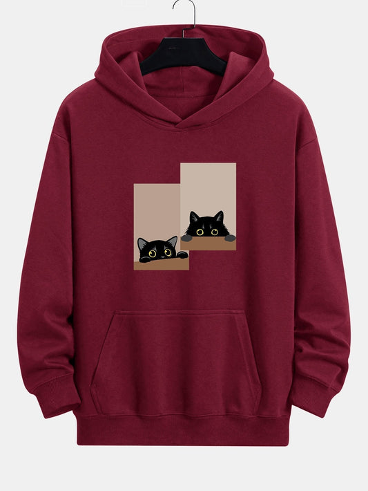 Vance Astor Black Cat Staring Hoodie