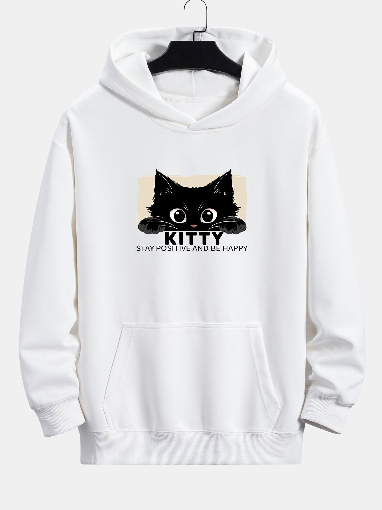 Vance Astor Black Cat Print Hoodie