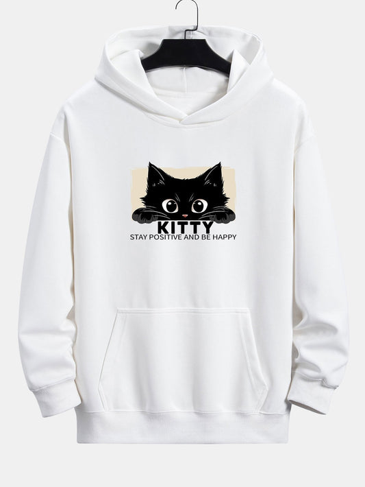 Vance Astor Black Cat Print Hoodie