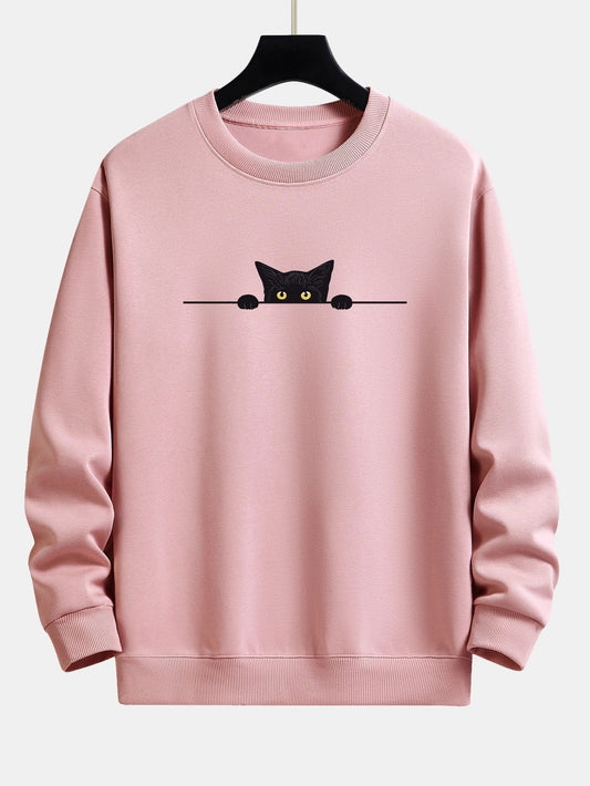 Vance Astor Black Cat Desenli Sweatshirt